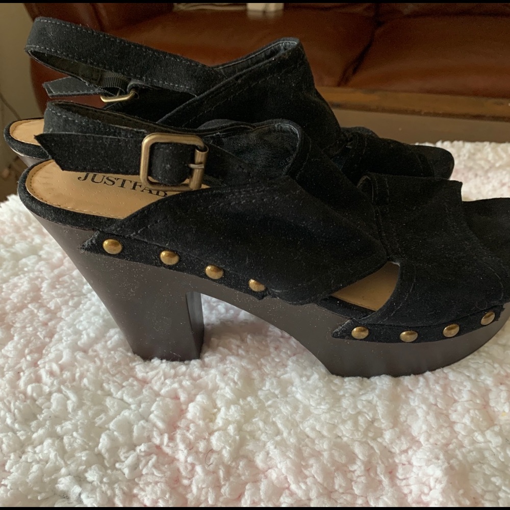 Black Suede Sandals